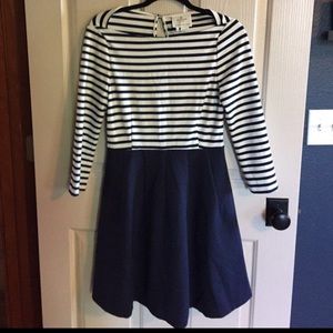 Kate spade striped navy dress